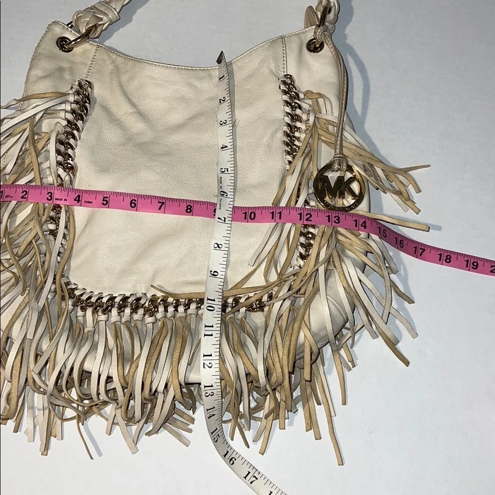 Michael Kors Vienna Fringe Leather Hobo Slouchy Purse Western Festival